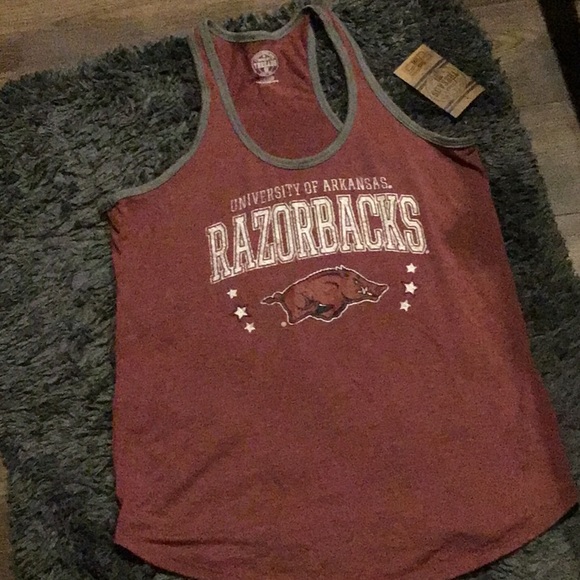 Ladies University Of Arkansas Razorback size M 8-10 Razorback tank top. - Picture 3 of 11